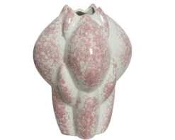 Vaas keramiek 27cm roze