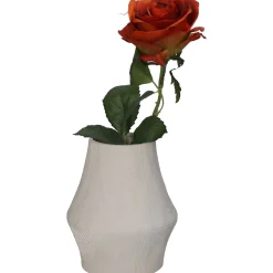 Vaas poselein wit 12.6x12.6x15.3cm