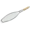 Visgrill uit chroom en hout 66x14cm FSC 100%