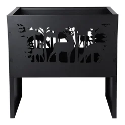 Vuurkorf rechthoekig herten