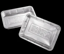 WEBER ALUMINIUM LEKBAKJES GROOT, SET VAN 10 STUKS