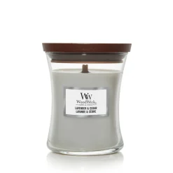 Woodwick Geurkaars lavender & cedar medium