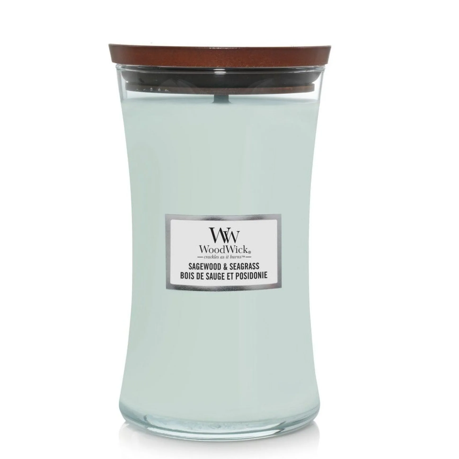 WoodWick Geurkaars Sagewood & Seagrass Large