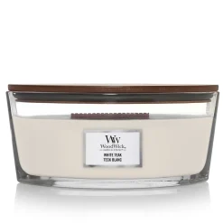 Woodwick Geurkaars white teak ellipse