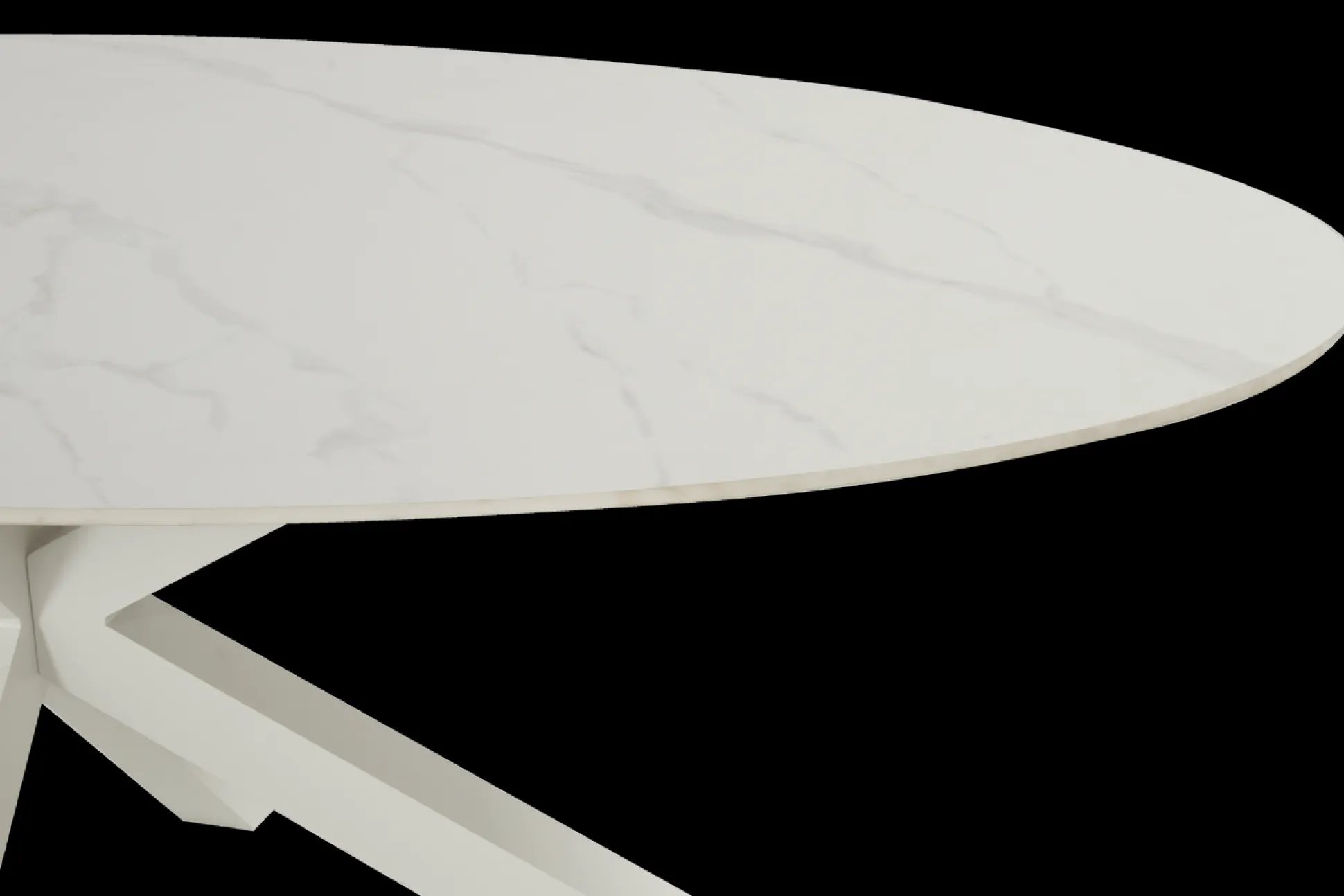 Xander tafel ovaal wit