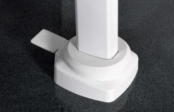 Zweefparasol Malaga wit-soft grijs